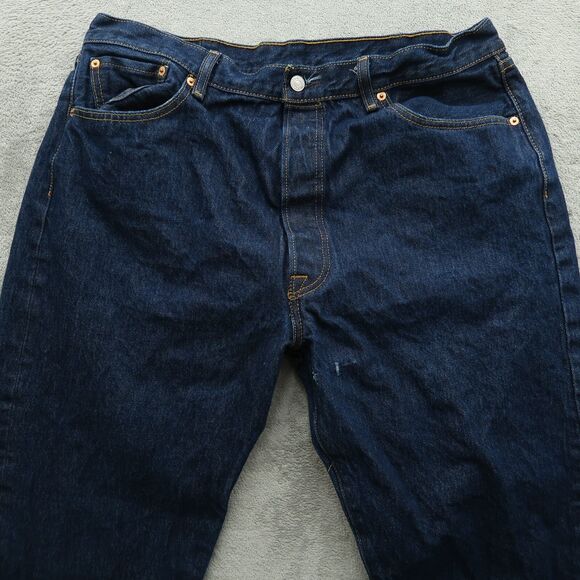 Levi's 501 Jeans Men's Fits 38x30 (Size 40x32) Blue Original Straight Denim Dark - Picture 12 of 16